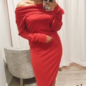 Red Sweater Dress